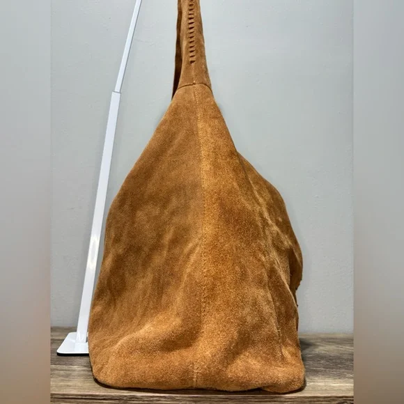 Haute Hippie Suede Shoulder Hobo Festival Bag - Picture 8 of 13